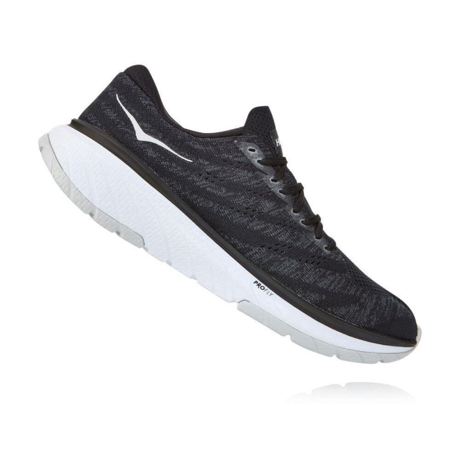 Men's Hoka Cavu 3 Road Running Shoes Black / Grey | US09CNVYS