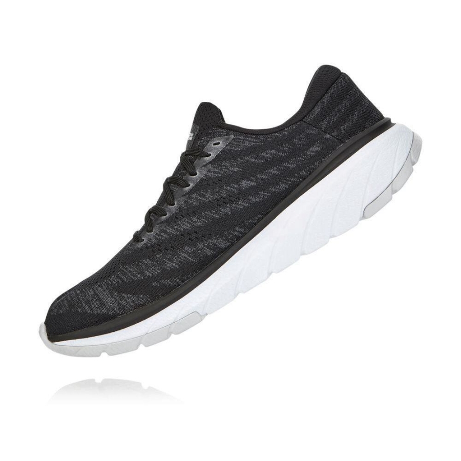 Men's Hoka Cavu 3 Road Running Shoes Black / Grey | US09CNVYS