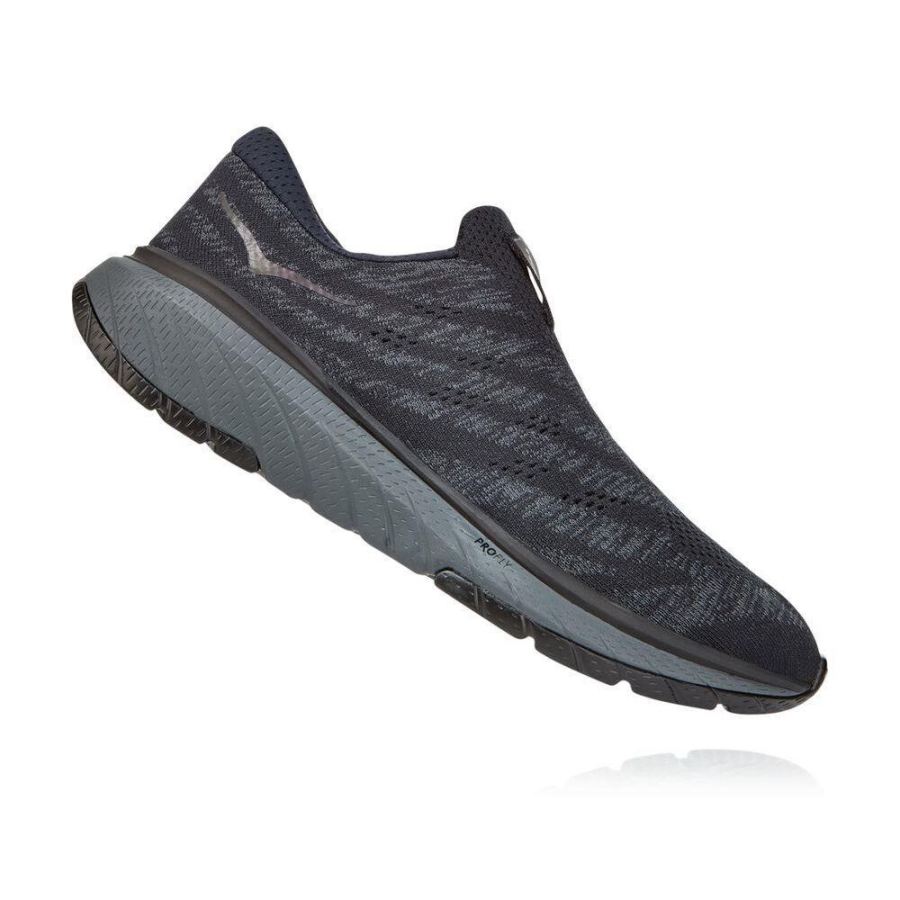 Men's Hoka Cavu 3 Road Running Shoes Black / Dark Grey | US84PJVLB