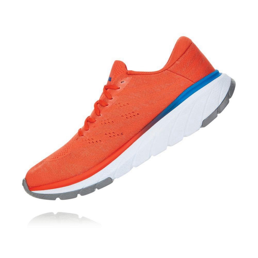 Men's Hoka Cavu 3 Road Running Shoes Red | US12MCSPH