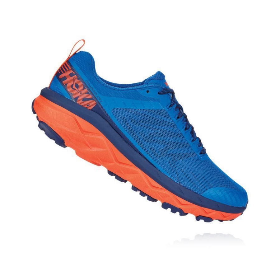 Men's Hoka Challenger ATR 5 Running Shoes Blue / Red | US08EWDCB