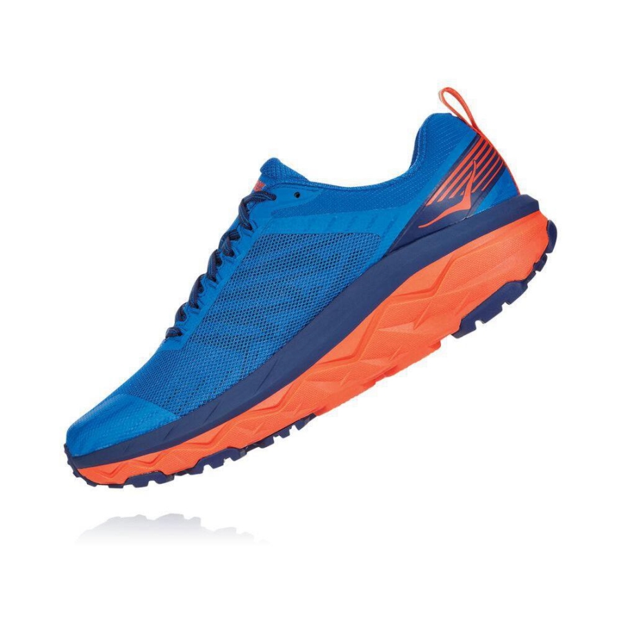 Men's Hoka Challenger ATR 5 Running Shoes Blue / Red | US08EWDCB