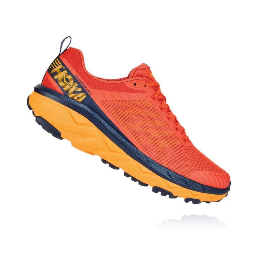 Men's Hoka Challenger ATR 5 Running Shoes Red | US24ZJNMF