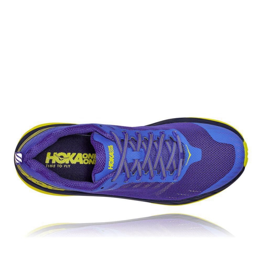 Men's Hoka Challenger ATR 5 Running Shoes Blue / Yellow | US41TRZKN