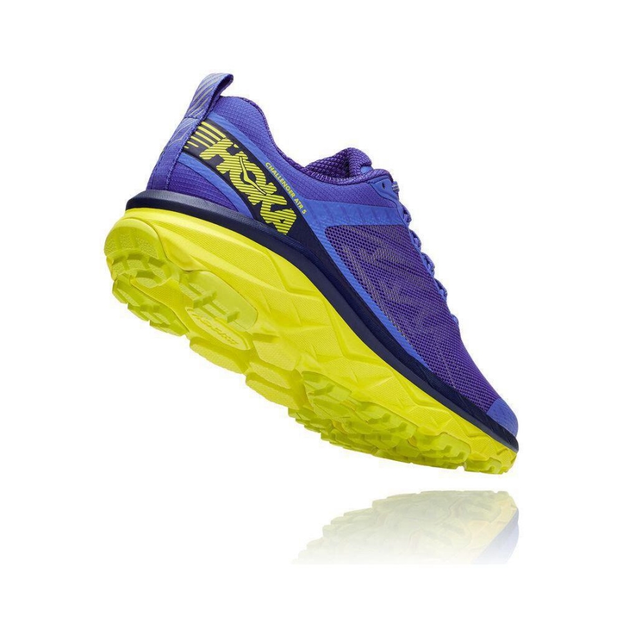 Men's Hoka Challenger ATR 5 Trail Running Shoes Blue / Yellow | US72PRGOV