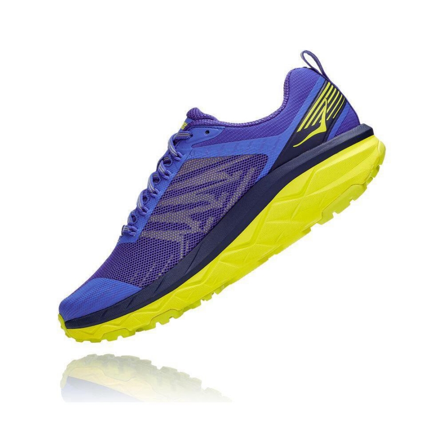 Men's Hoka Challenger ATR 5 Trail Running Shoes Blue / Yellow | US72PRGOV