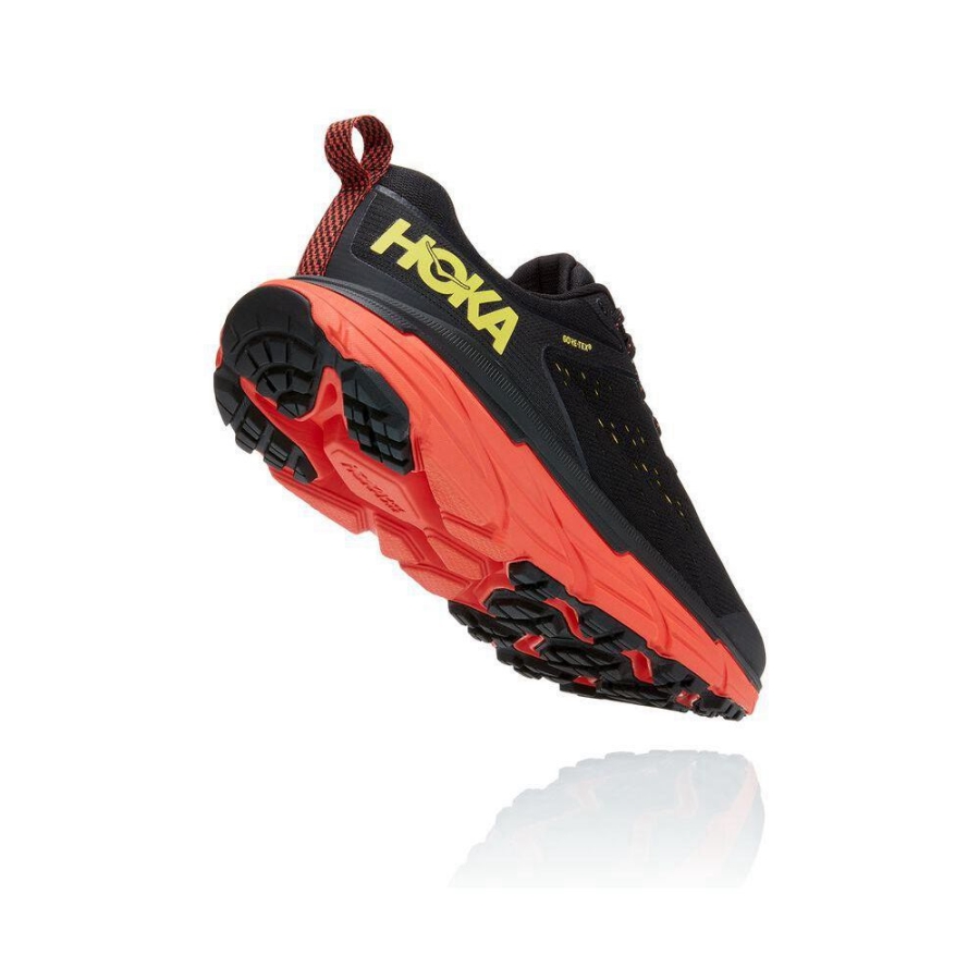 Men's Hoka Challenger ATR 6 GTX Hiking Shoes Black / Yellow | US68UJKBZ