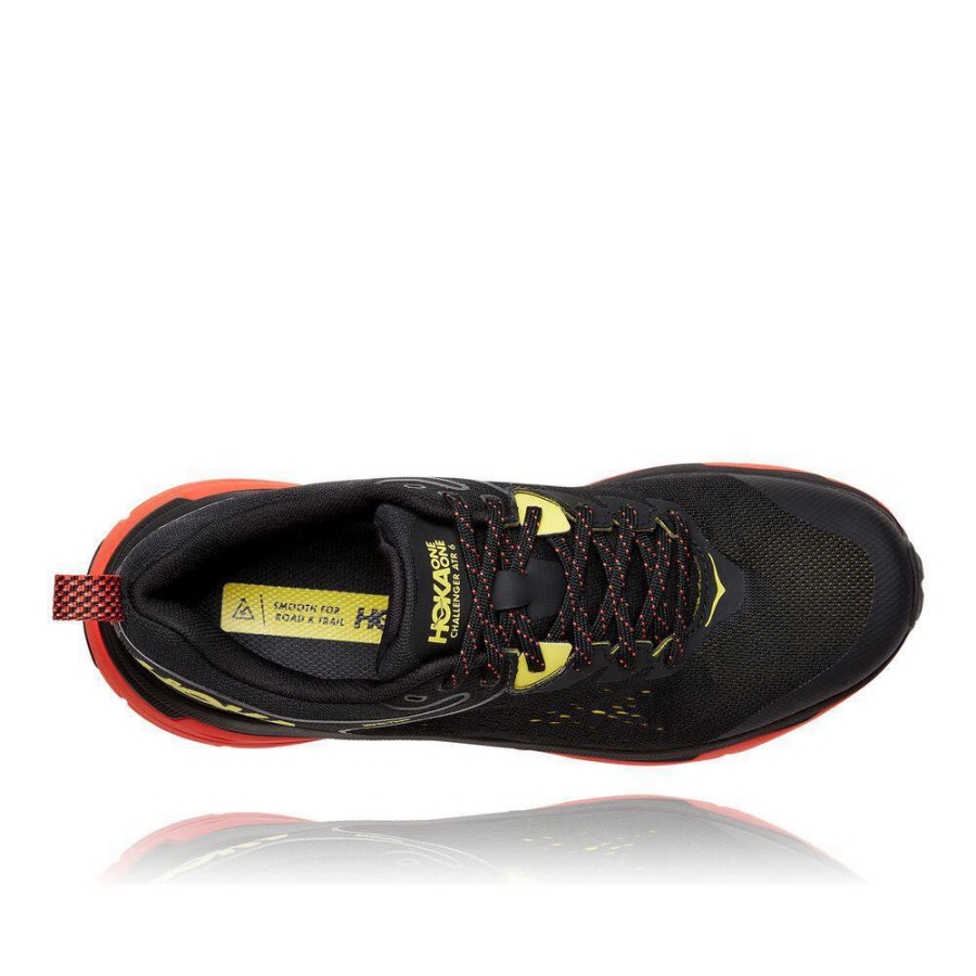 Men's Hoka Challenger ATR 6 GTX Hiking Shoes Black / Yellow | US68UJKBZ