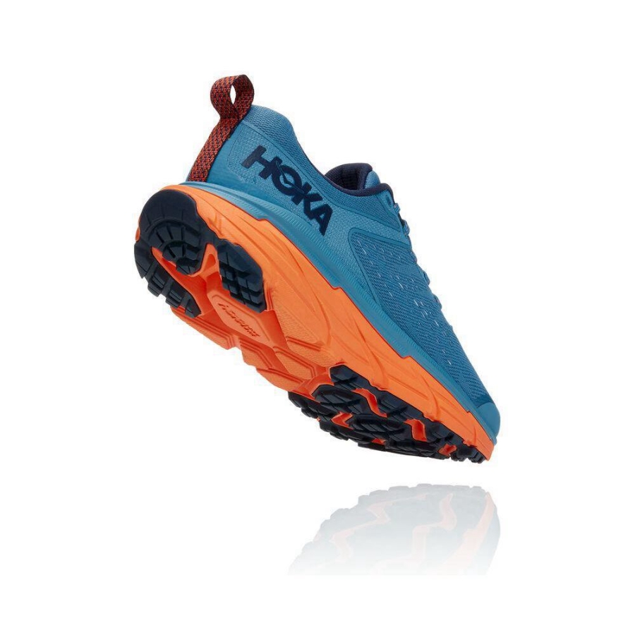 Men's Hoka Challenger ATR 6 Running Shoes Blue / Orange | US50PDWLN