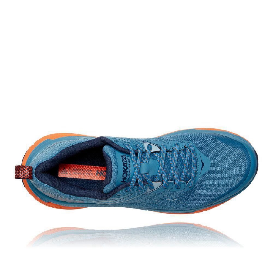 Men's Hoka Challenger ATR 6 Running Shoes Blue / Orange | US50PDWLN