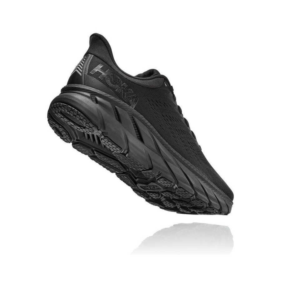 Men's Hoka Clifton 7 Road Running Shoes Black | US10RDUAG