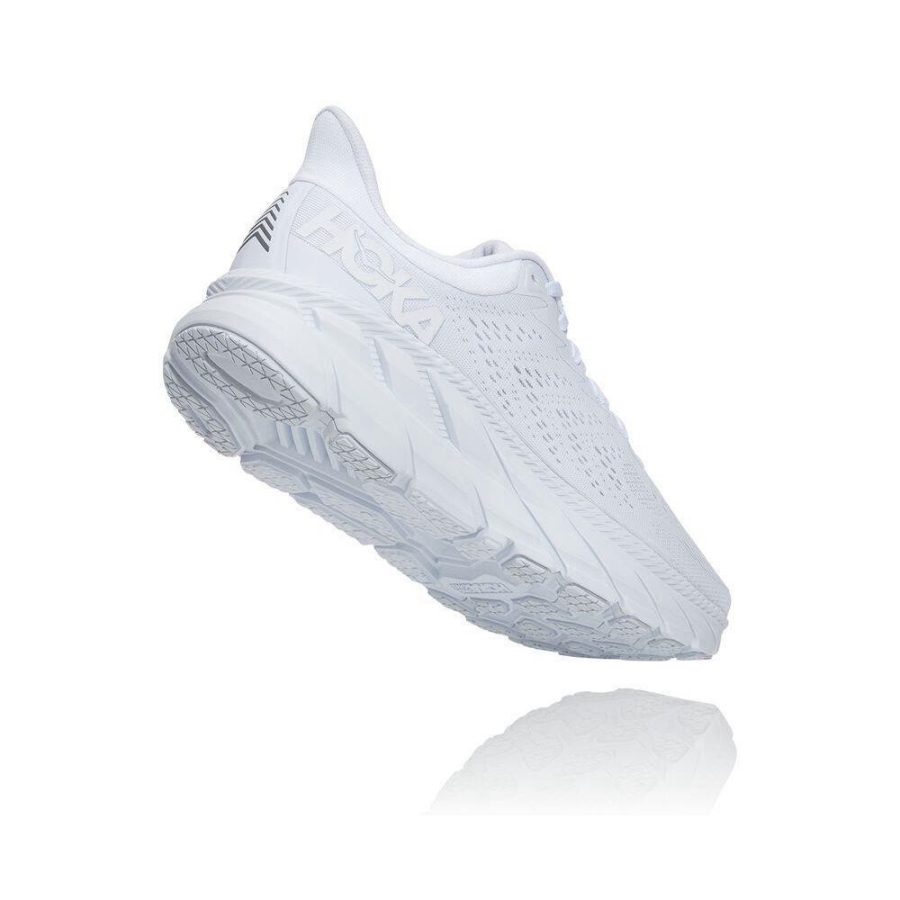 Men's Hoka Clifton 7 Road Running Shoes White | US46SMGWQ