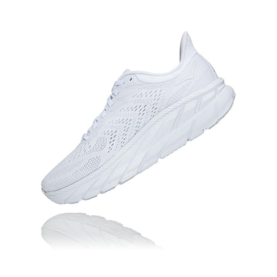 Men's Hoka Clifton 7 Road Running Shoes White | US46SMGWQ