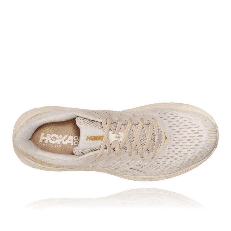 Men's Hoka Clifton 7 Running Shoes Beige | US59EDTRC