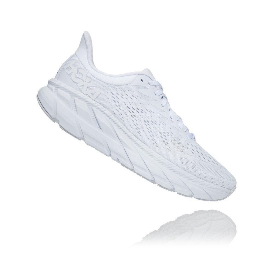 Men's Hoka Clifton 7 Walking Shoes White | US28QDFJP