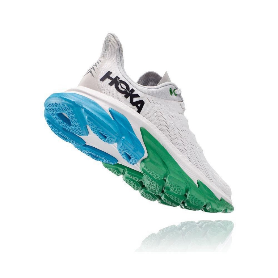 Men's Hoka Clifton Edge Road Running Shoes White / Green | US04QIZLJ