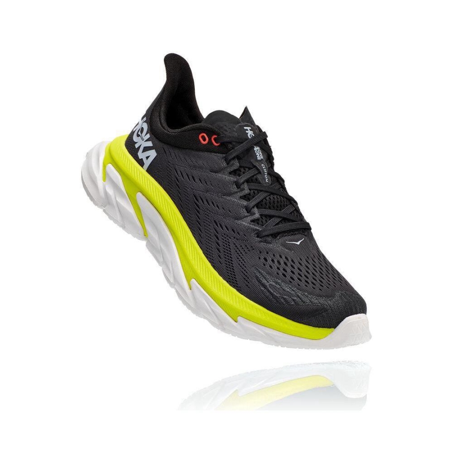 Men\'s Hoka Clifton Edge Road Running Shoes Grey / Black | US24JDIPS