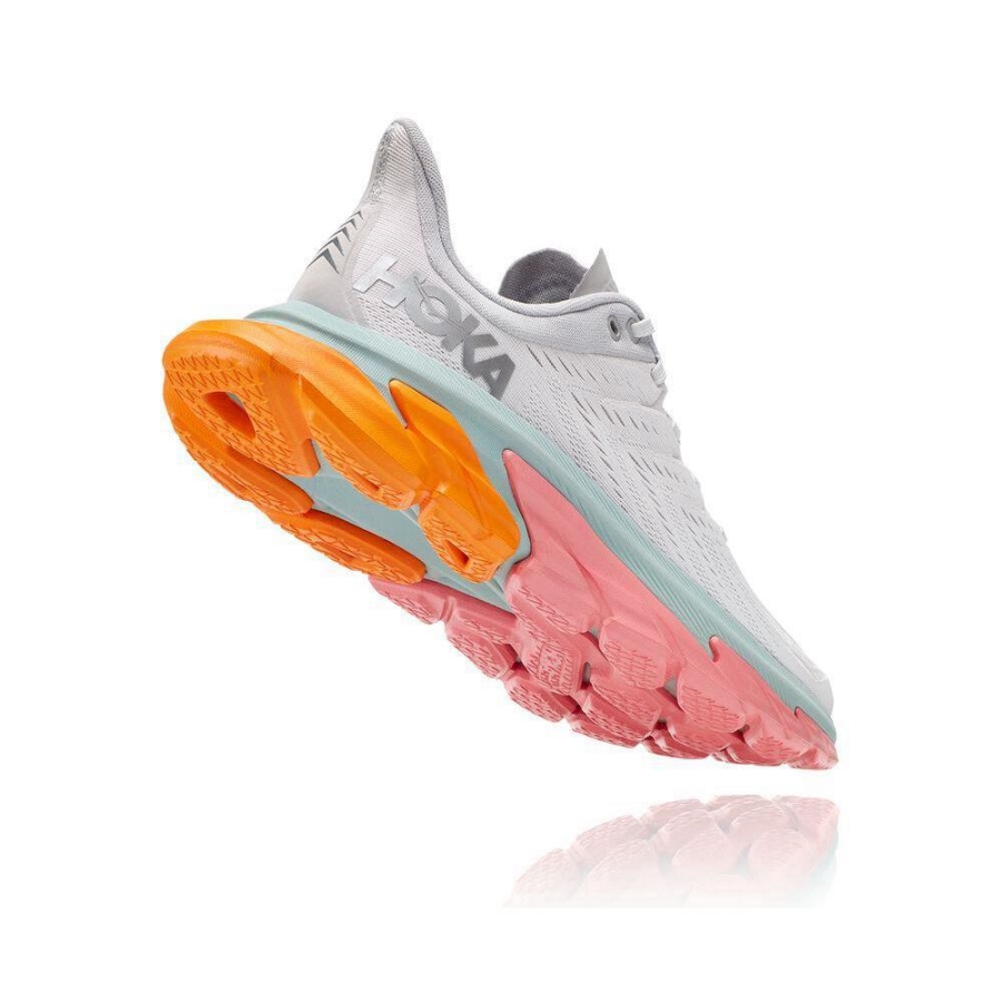 Men's Hoka Clifton Edge Road Running Shoes White / Pink | US63YPHKI