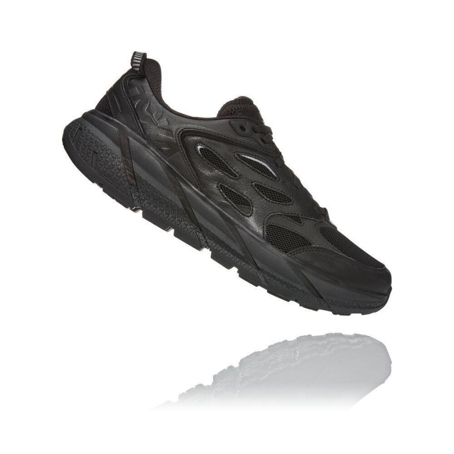 Men's Hoka Clifton L Sneakers Black | US62BFSJD