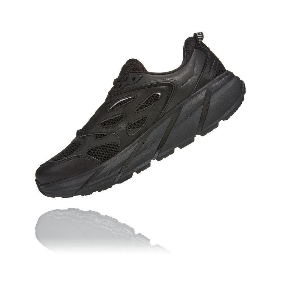 Men's Hoka Clifton L Walking Shoes Black | US94FVCEG