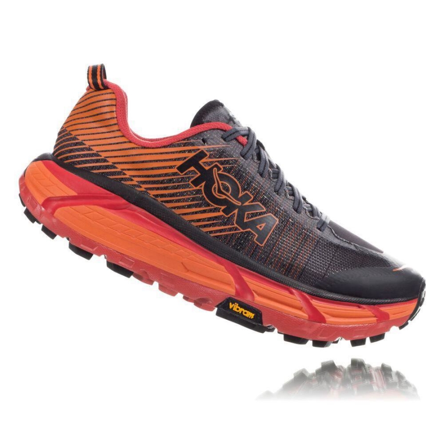 Men's Hoka EVO Mafate 2 Trail Running Shoes Black / Orange | US17OKYHU