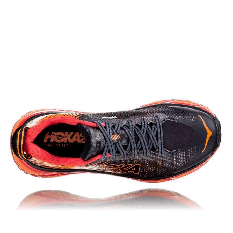 Men's Hoka EVO Mafate 2 Trail Running Shoes Black / Orange | US17OKYHU