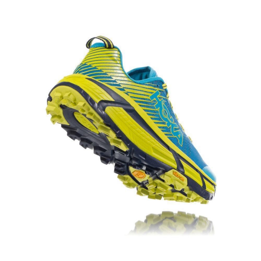 Men's Hoka EVO Mafate 2 Trail Running Shoes Blue / Yellow | US79XZKGA