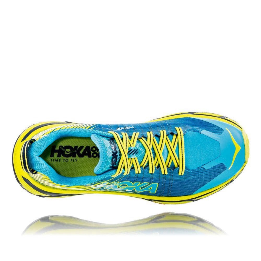 Men's Hoka EVO Mafate 2 Trail Running Shoes Blue / Yellow | US79XZKGA