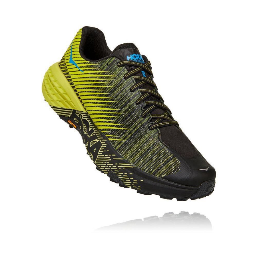 Men\'s Hoka EVO Speedgoat Trail Running Shoes Yellow / Black | US62HNPTJ