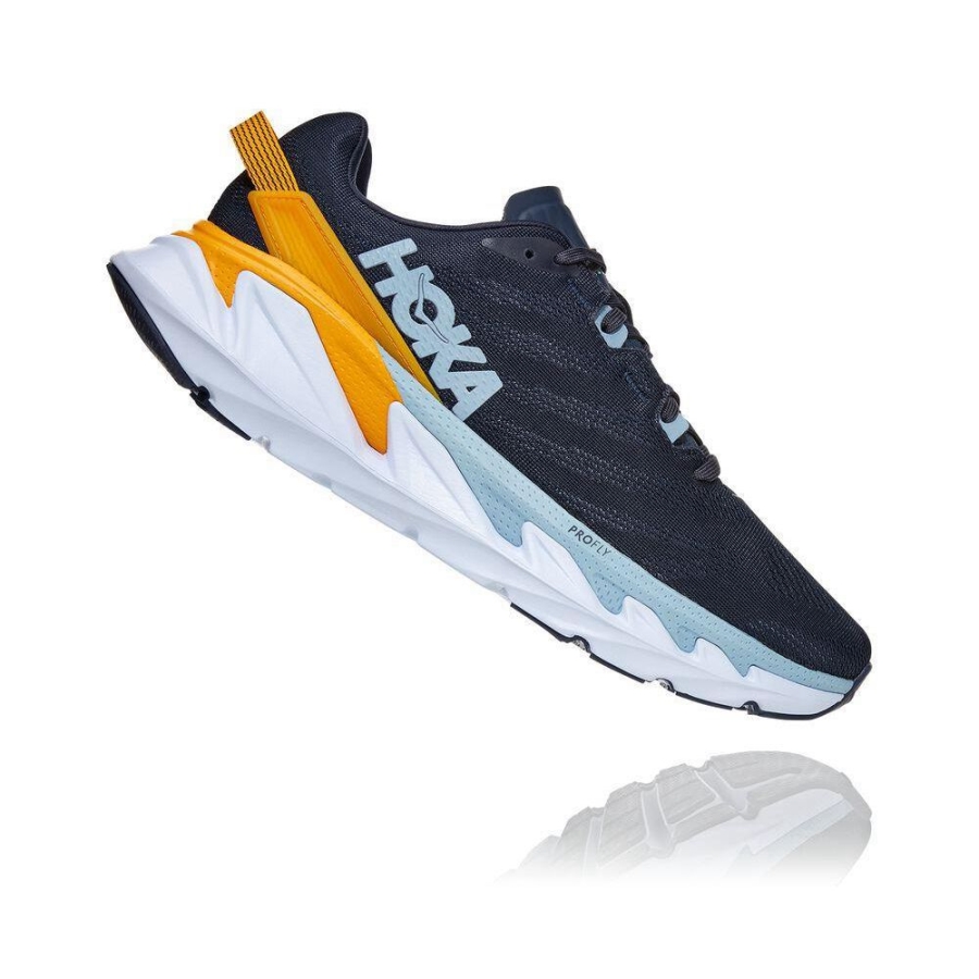 Men's Hoka Elevon 2 Road Running Shoes Navy / Gold | US28HJYLP