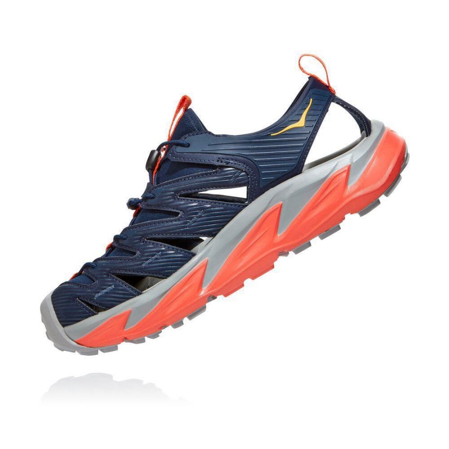 Men's Hoka Hopara Hiking Sandals Navy / Red | US96UGFOY