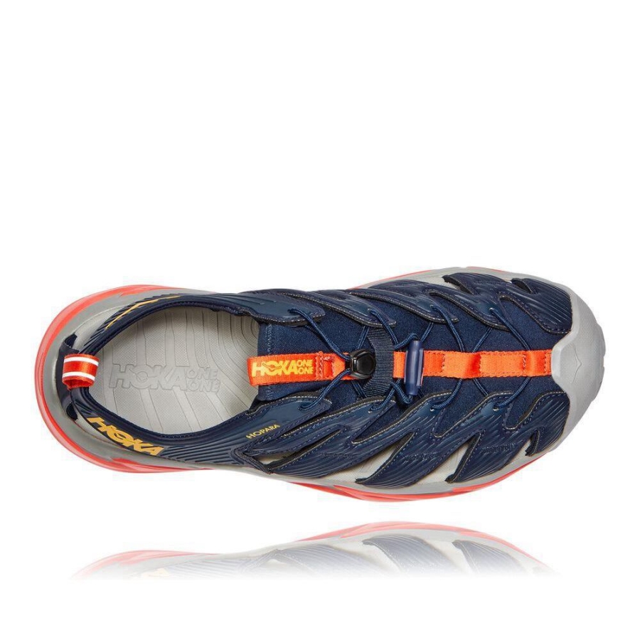 Men's Hoka Hopara Hiking Sandals Navy / Red | US96UGFOY