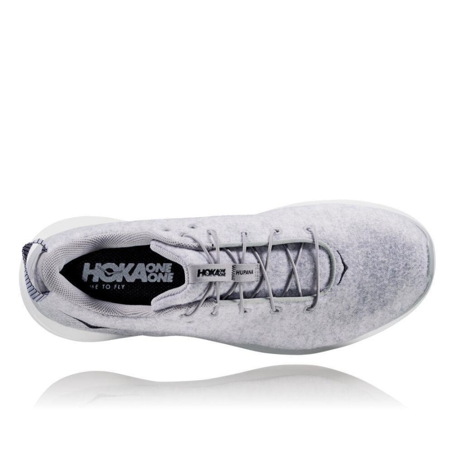 Men's Hoka Hupana Flow Wool Road Running Shoes Grey | US50CFXLH