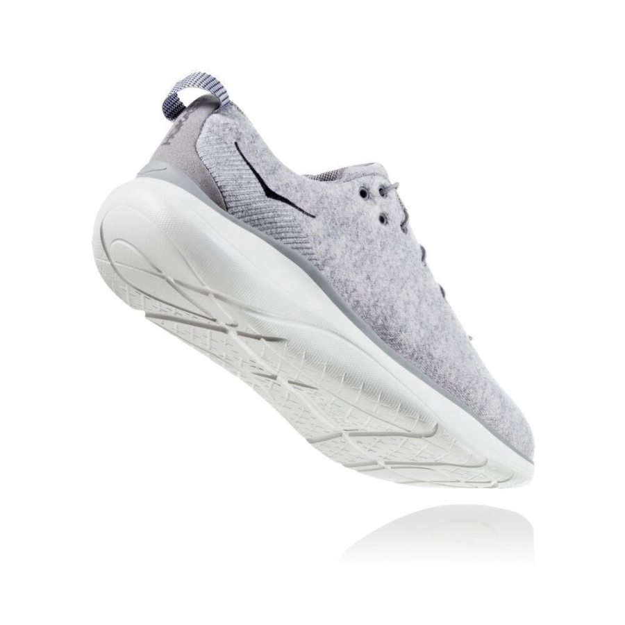 Men's Hoka Hupana Flow Wool Sneakers Grey | US71NGHRM