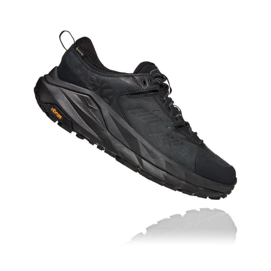 Men's Hoka Kaha Low GTX Sneakers Black / Grey | US98FSRQG