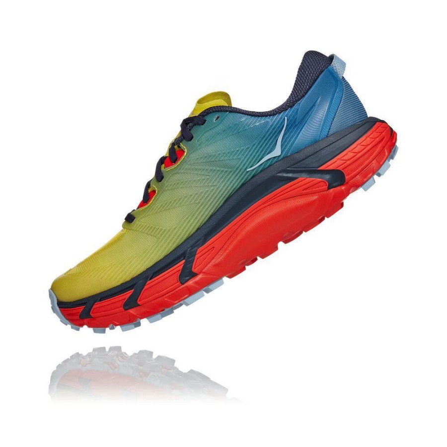 Men's Hoka Mafate Speed 3 Sneakers Blue / Yellow | US38DSNTC