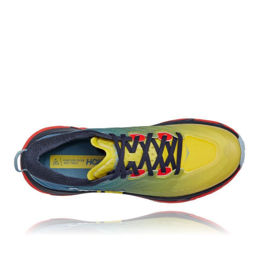 Men's Hoka Mafate Speed 3 Sneakers Blue / Yellow | US38DSNTC