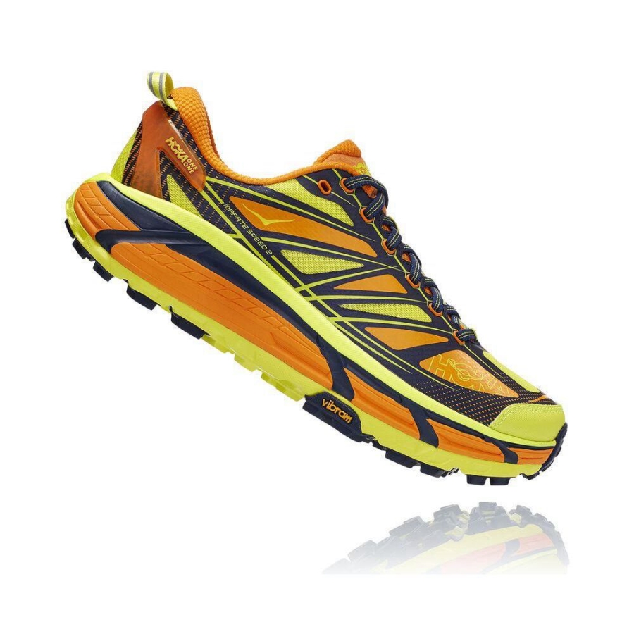 Men's Hoka Mafate Speed 3 Sneakers Yellow / Orange | US76ZCQTF