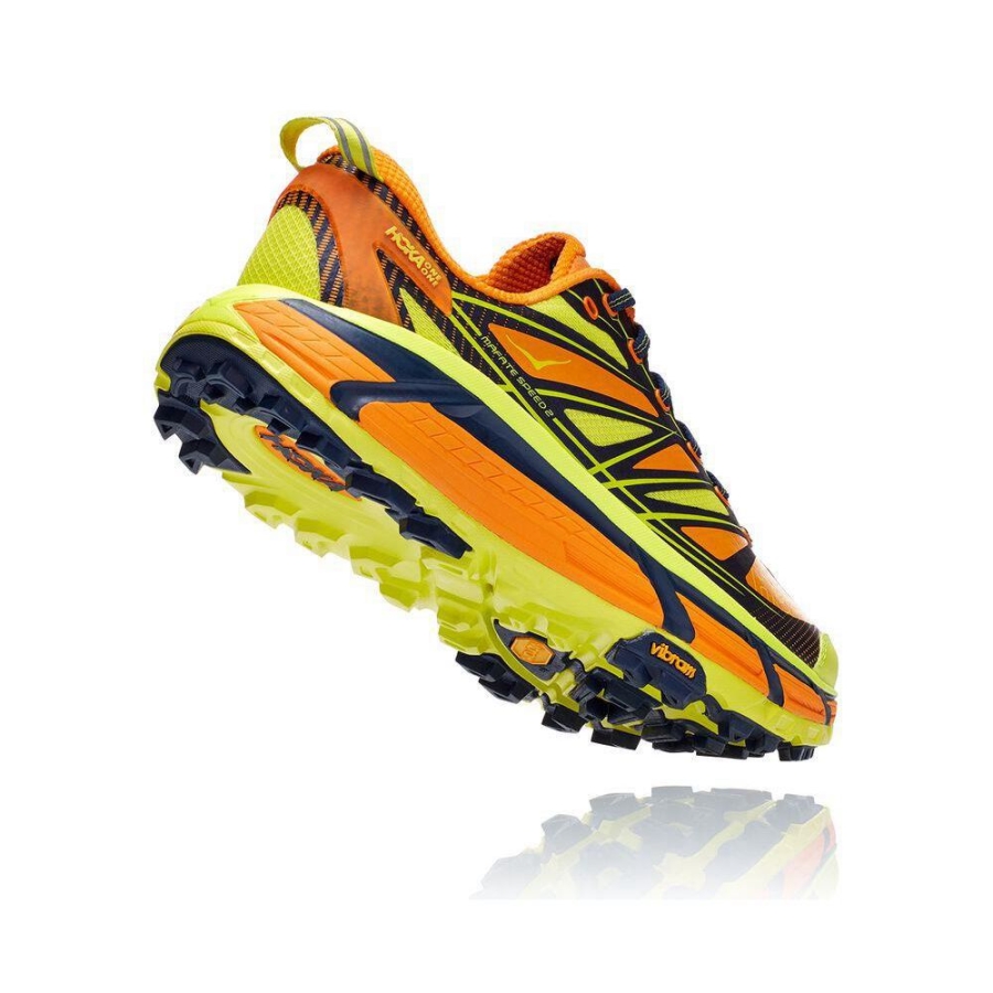 Men's Hoka Mafate Speed 3 Sneakers Yellow / Orange | US76ZCQTF