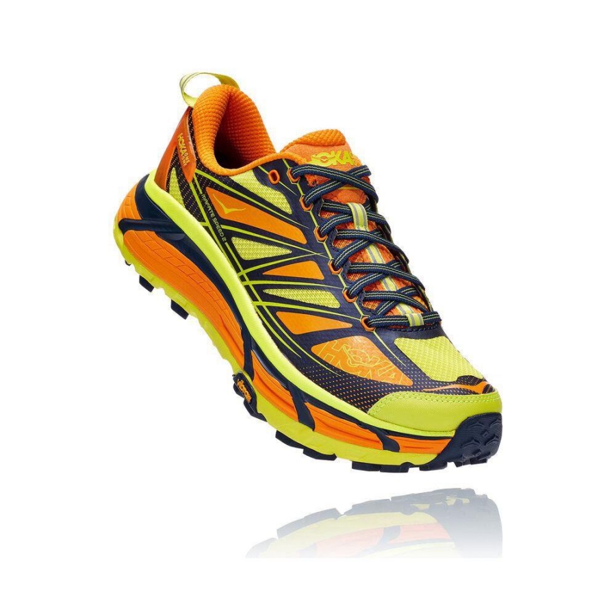 Men\'s Hoka Mafate Speed 3 Sneakers Yellow / Orange | US76ZCQTF