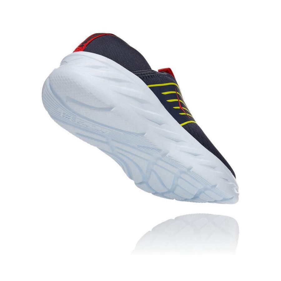 Men's Hoka ORA Walking Shoes Navy / Yellow | US68VNERY