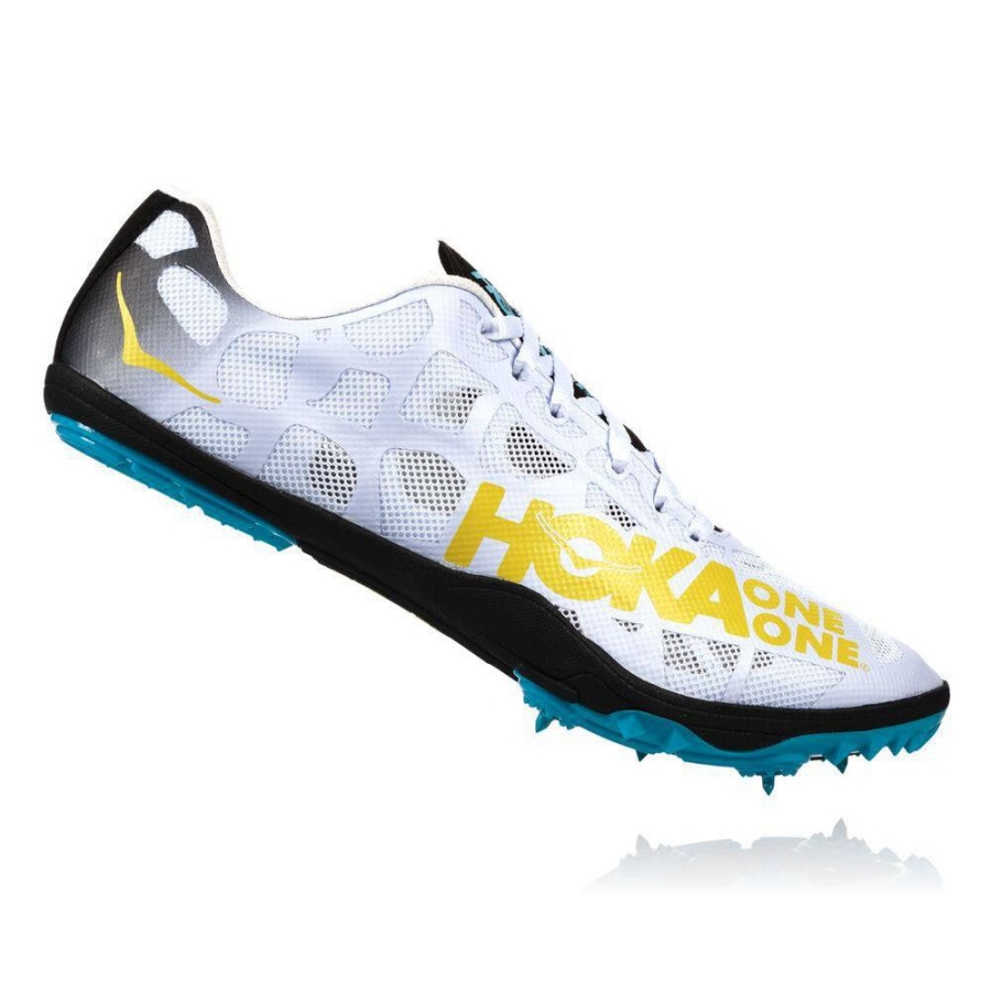 Men's Hoka Rocket LD Spikes Shoes White | US49JWOQA