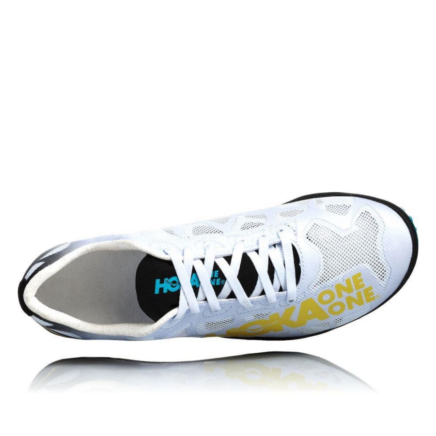 Men's Hoka Rocket LD Spikes Shoes White | US49JWOQA