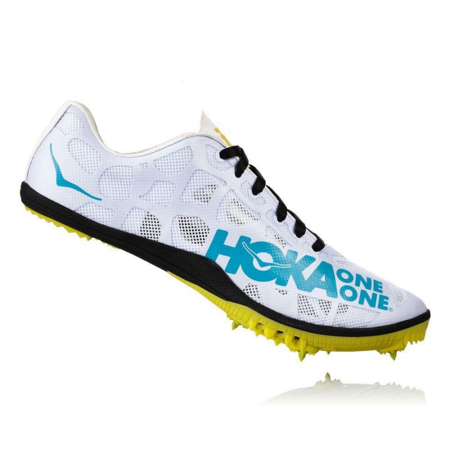 Men's Hoka Rocket MD Spikes Shoes White | US68HMSBU