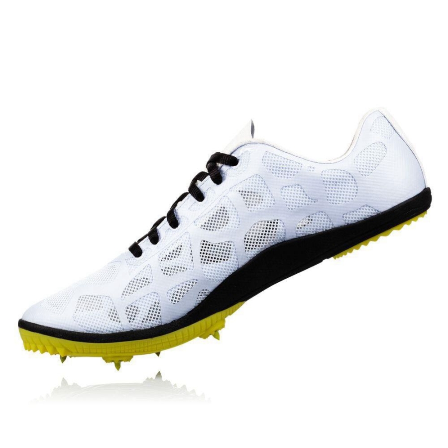 Men's Hoka Rocket MD Spikes Shoes White | US68HMSBU