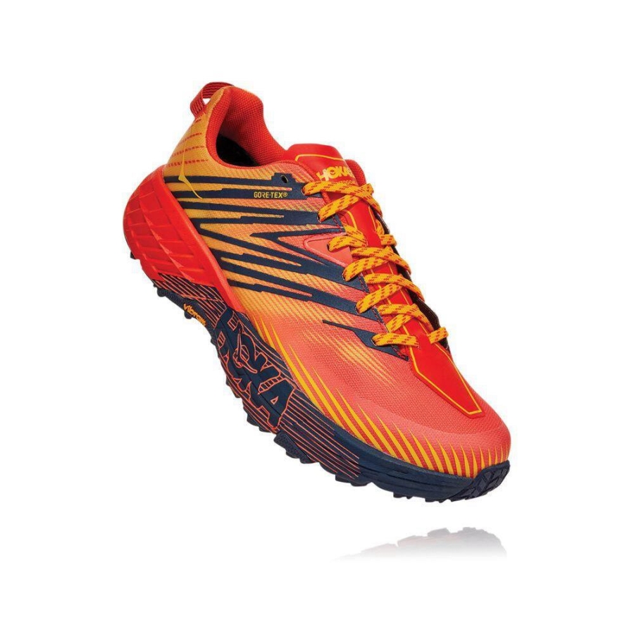 Men\'s Hoka Speedgoat 4 GTX Trail Running Shoes Red | US83IPQLU