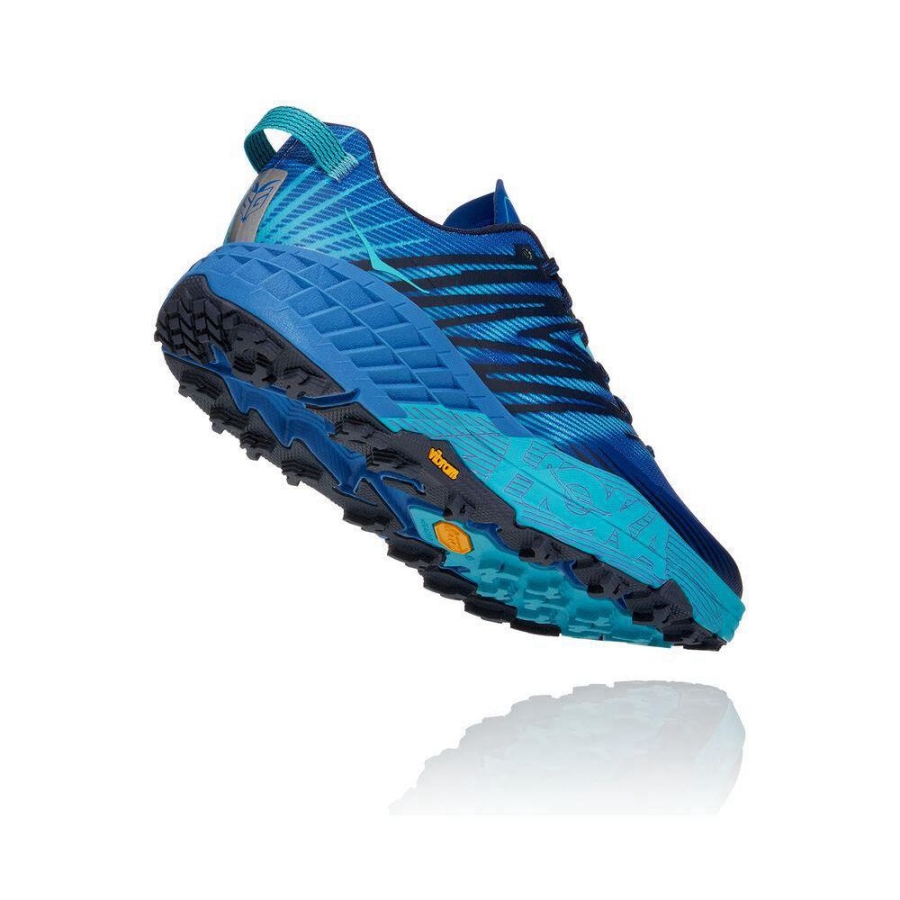 Men's Hoka Speedgoat 4 Running Shoes Blue | US71IFSNC