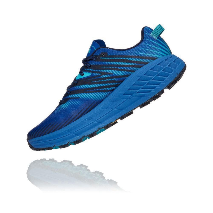 Men's Hoka Speedgoat 4 Running Shoes Blue | US71IFSNC