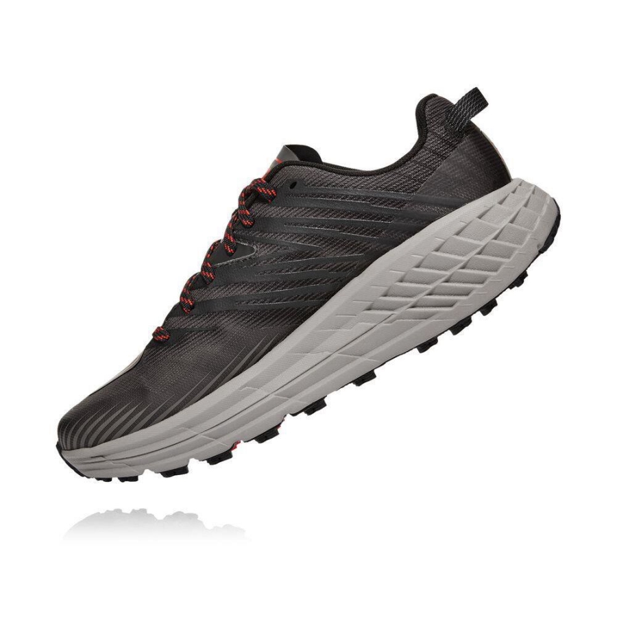 Men's Hoka Speedgoat 4 Running Shoes Grey | US65XDPBR