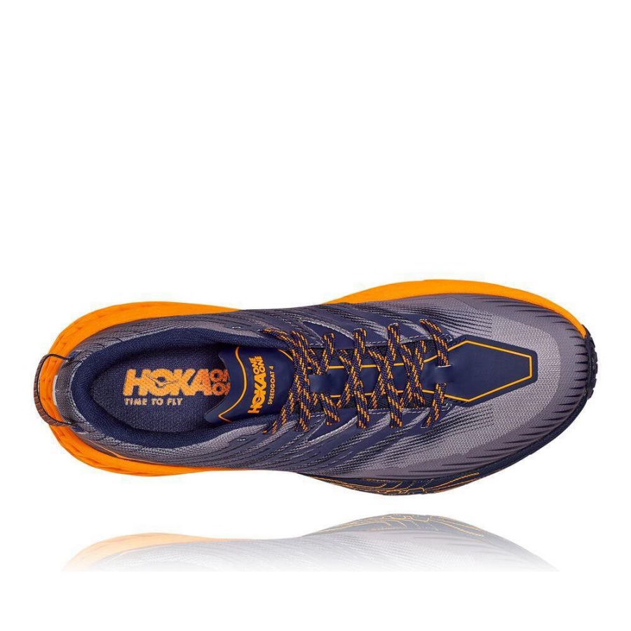 Men's Hoka Speedgoat 4 Running Shoes Navy / Grey | US84OKWVQ